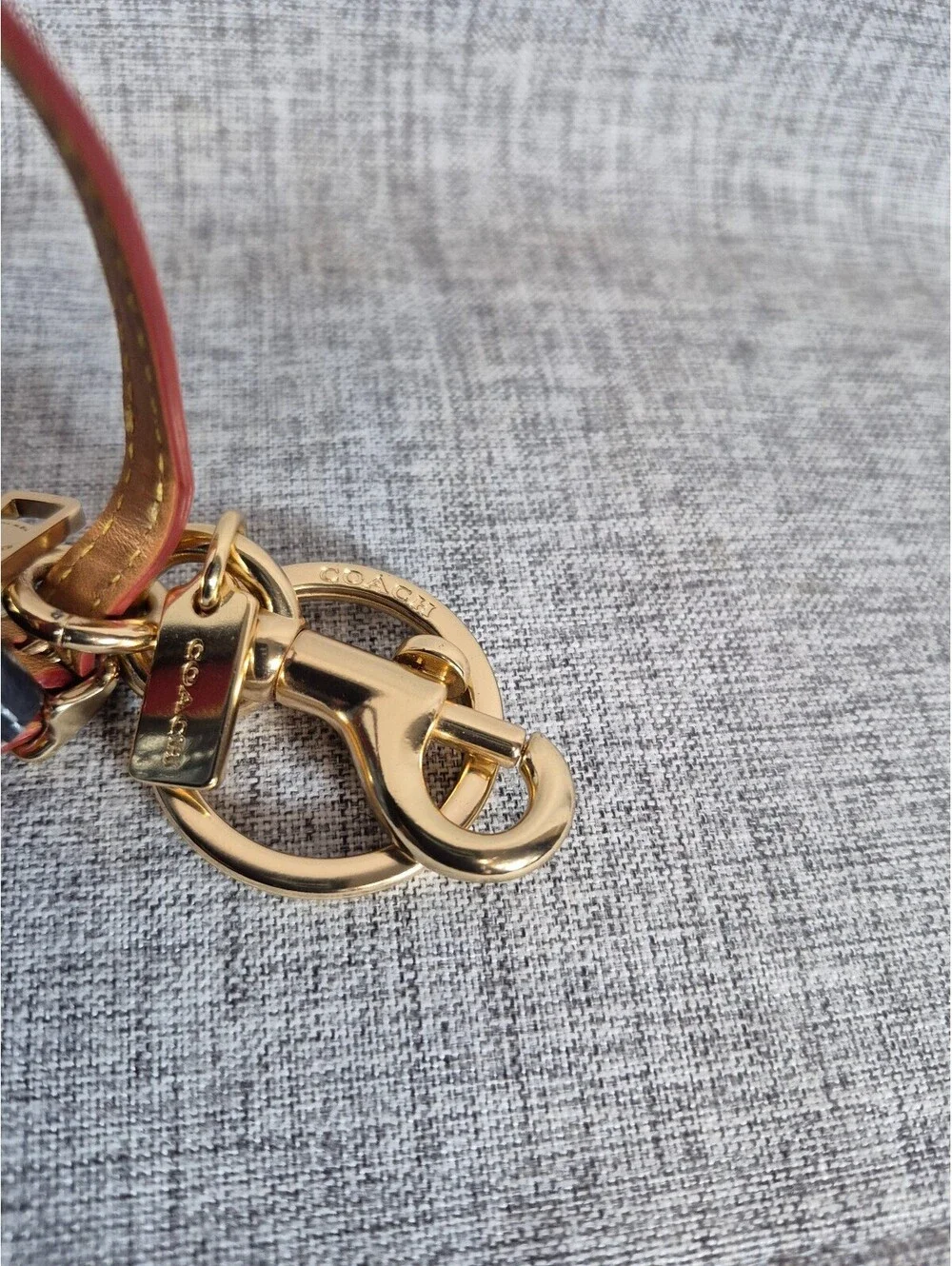 Coach Mini Val Duffle Bag Charm Keychain Signature Chambray C8223 NWOT